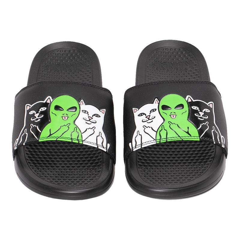 Ripndip Whole Gang Slides Black | CA JJ2016