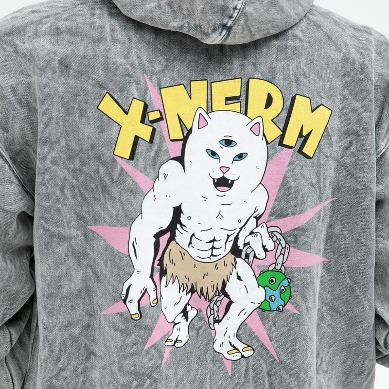 Ripndip X Nerm Hoodie Grey Wash | CA GL2545